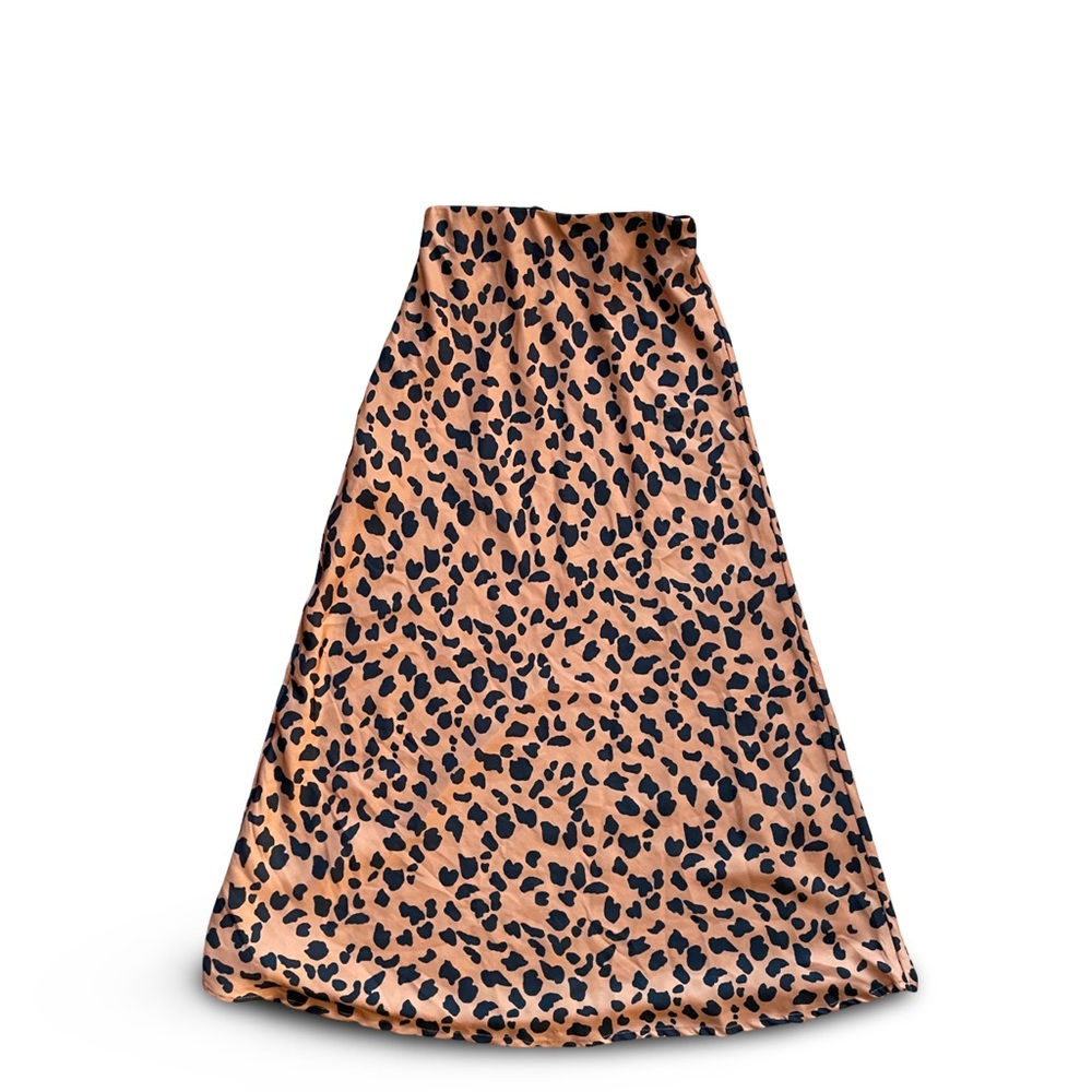 Leopard Print A-Line Skirt